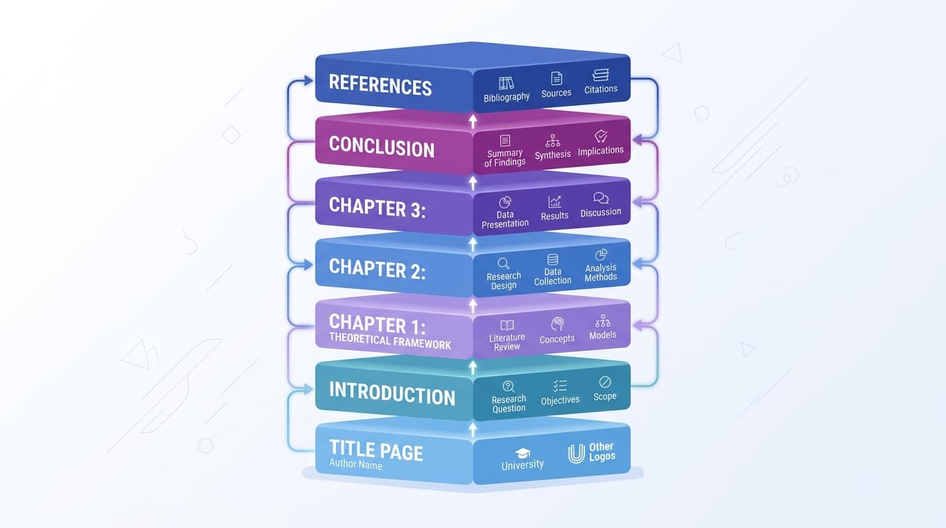 Структура дипломной работы по ГОСТ 2026: разделы, объём, пример и шаблон